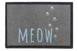 Howler and Scratch Meow Doormat - 75x50cm - Grey.